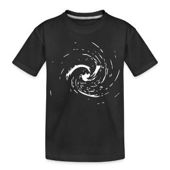 Strudel abstrait / Ligne / blanc / motif - T-shirt bio Premium Enfant - noir - Devant
