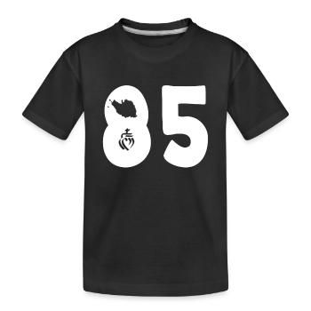 85 department sold - Kids' Premium Organic T-Shirt - black - Front