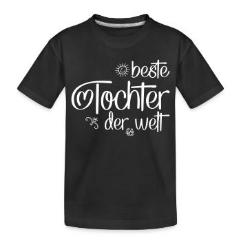 Tochter - Kinder Premium Bio T-Shirt - Schwarz - Vorne