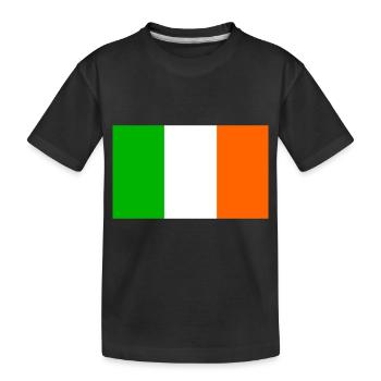 Irish Flag - Kids' Premium Organic T-Shirt - black - Front