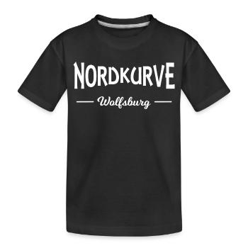 Nordkurve Wolfsburg - Kinder Premium Bio T-Shirt - Schwarz - Vorne