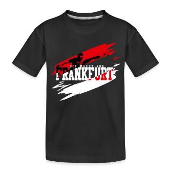 Frankfurt Fussball - Kinder Premium Bio T-Shirt - Schwarz - Vorne