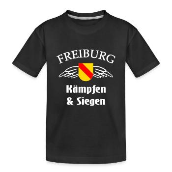 Freiburger - Kinder Premium Bio T-Shirt - Schwarz - Vorne