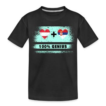 Autriche et Serbie 100 % Genial / Cadeau - T-shirt bio Premium Enfant - noir - Devant