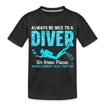 Plongée sous-marine - T-shirt bio Premium Enfant - noir - Devant
