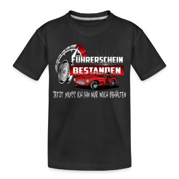 Führerschein Bestanden - Kinder Premium Bio T-Shirt - Schwarz - Vorne
