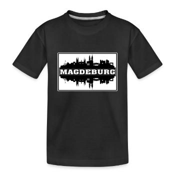 Magdebourg Allemagne Voyage Souvenir Skyline Silhouet - T-shirt bio Premium Enfant - noir - Devant