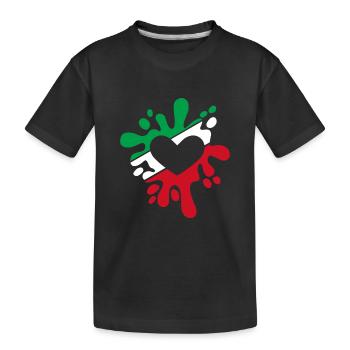 Iran symbole drapeau tache de couleurs cadeau - T-shirt bio Premium Enfant - noir - Devant