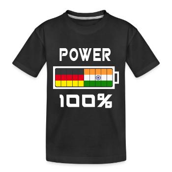Deutschland und Indien Power 100% - Kinder Premium Bio T-Shirt - Schwarz - Vorne