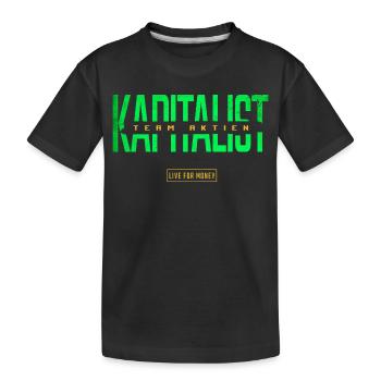 Kapitalist Team Aktien - Kinder Premium Bio T-Shirt - Schwarz - Vorne