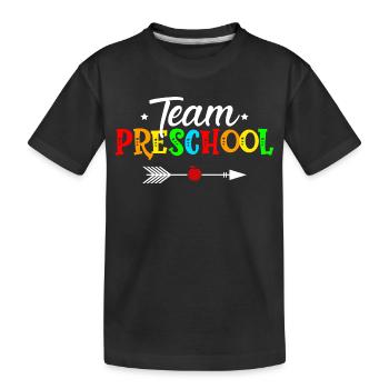 Team Vorschule - Kinder Premium Bio T-Shirt - Schwarz - Vorne