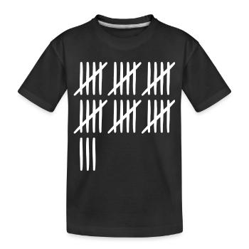 33 Geburtstag Strichliste - 33 Jahre alt - Kinder Premium Bio T-Shirt - Schwarz - Vorne
