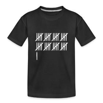 41 Geburtstag Strichliste - 41 Jahre alt - Kinder Premium Bio T-Shirt - Schwarz - Vorne