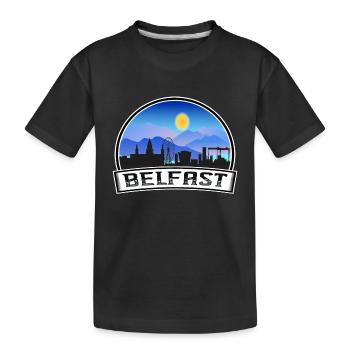 Belfast Irlande du Nord Skyline Vintage Sunset Tr - T-shirt bio Premium Enfant - noir - Devant