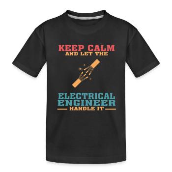 Funny Electrical Engineering Quote for Electrical - Kids' Premium Organic T-Shirt - black - Front