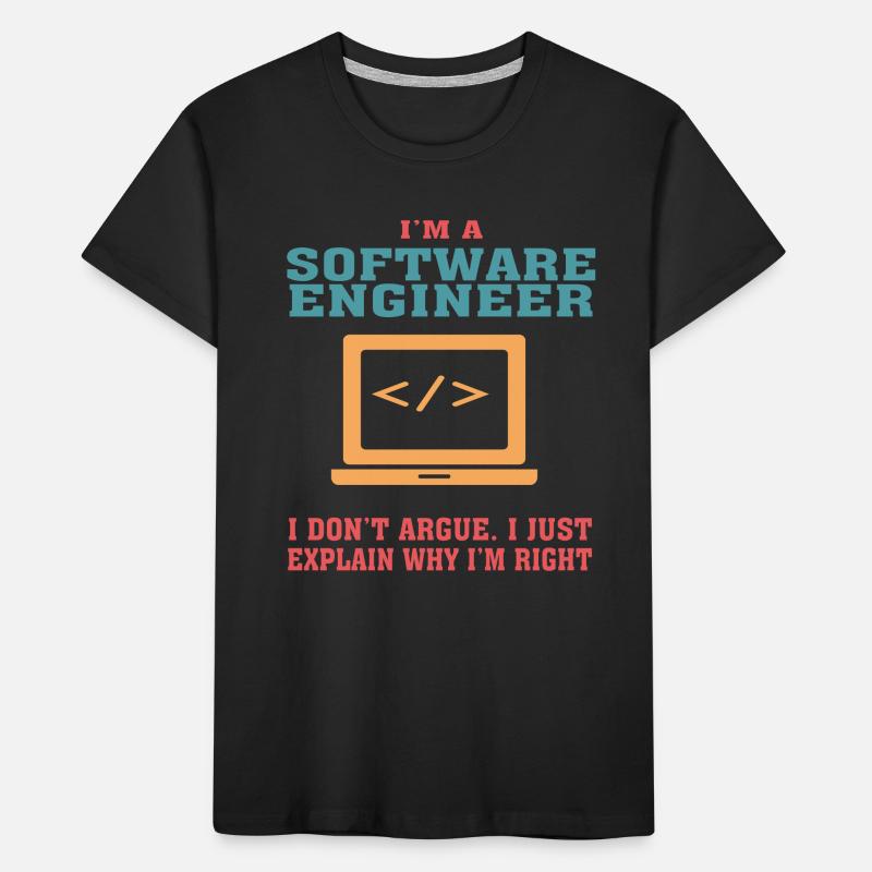 Funny Software Engineering Quote for Software Engi Kids' Premium Organic T-Shirt