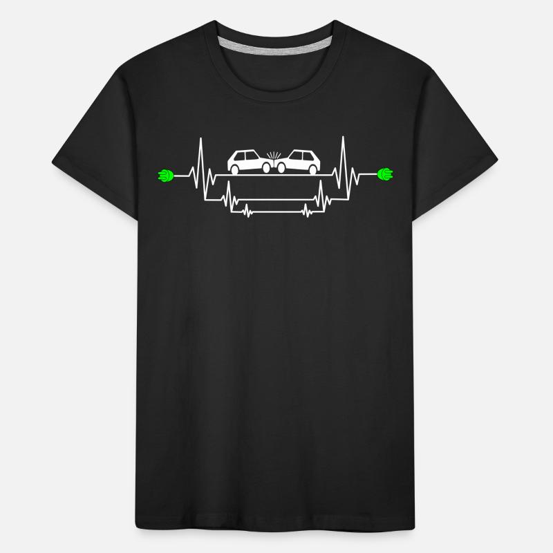 Gefährlicher E-Auto Unfall Kinder Premium Bio T-Shirt