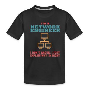 Drôle de devis d’ingénierie réseau pour le moteur de réseau - T-shirt bio Premium Enfant - noir - Devant