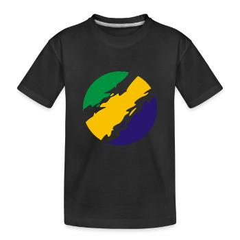Brazil Colors Flag Flag - Kids' Premium Organic T-Shirt - black - Front