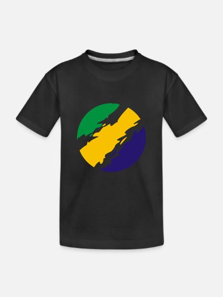 Brésil Couleurs drapeau drapeau - T-shirt bio Premium Enfant - noir