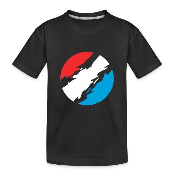 Luxembourg Colours Flag Flag - Kids' Premium Organic T-Shirt - black - Front