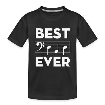 Beste Dad Ever Music Note Akkorde - Kinder Premium Bio T-Shirt - Schwarz - Vorne