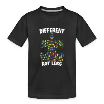 Diffirent pas moins d’autisme conscient de l’adn - T-shirt bio Premium Enfant - noir - Devant