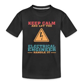 Funny Electrical Engineering Quote for Electrical - Kids' Premium Organic T-Shirt - black - Front