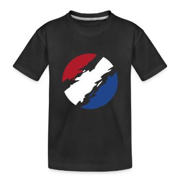 Netherlands Flag Flag Circle - Kids' Premium Organic T-Shirt - black - Front