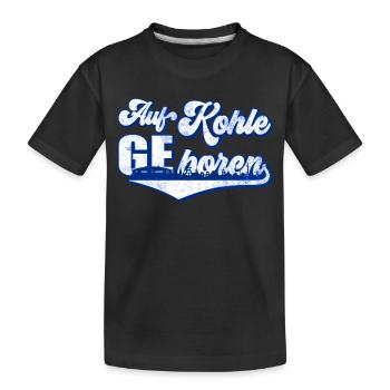 Auf Kohle geboren | Gelsenkirchen Ruhrpott - Kinder Premium Bio T-Shirt - Schwarz - Vorne