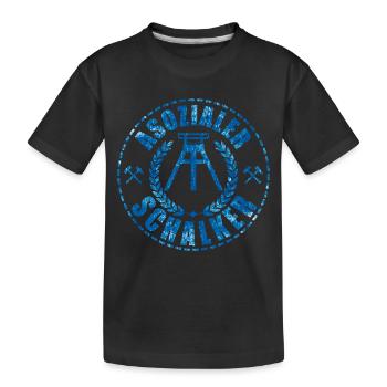 Asozialer Schalker | Gelsenkirchen Schalke - Kinder Premium Bio T-Shirt - Schwarz - Vorne