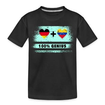 Germany and Venezuela Genial / Gift - Kids' Premium Organic T-Shirt - black - Front