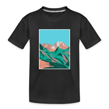 Vanoise Nationalpark WPA Poster Art Deco - Kinder Premium Bio T-Shirt - Schwarz - Vorne