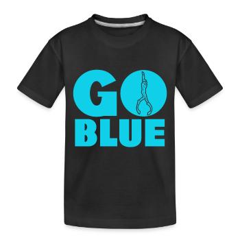 Go Blue - Apnea Freediving - Kids' Premium Organic T-Shirt - black - Front