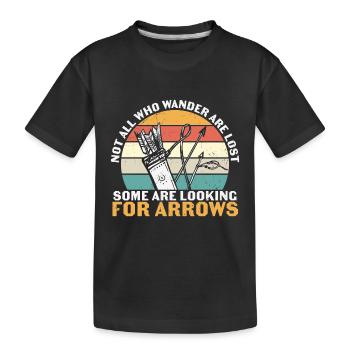 Archery Some Looking For Arrows - Kids' Premium Organic T-Shirt - black - Front