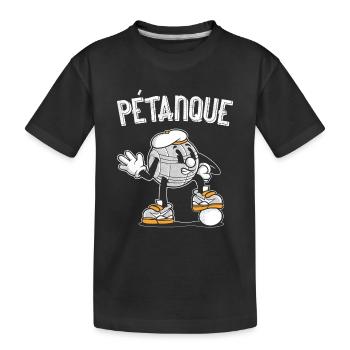 Tenue de pétanque boule pour boule bouler - T-shirt bio Premium Enfant - noir - Devant