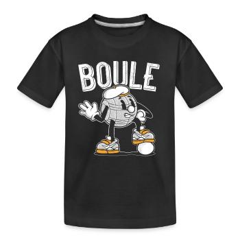 Tenue de pétanque boule pour boule bouler - T-shirt bio Premium Enfant - noir - Devant
