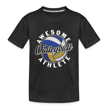 Athlète de volleyball génial - T-shirt bio Premium Enfant - noir - Devant