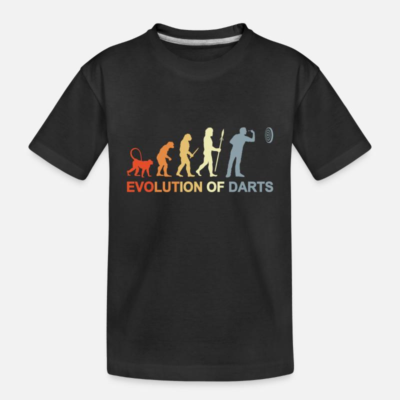 Vintage Dart Evolution - Kinder Premium Bio T-Shirt - Schwarz