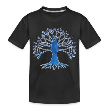 Arbre de vie et ciel étoilé - T-shirt bio Premium Enfant - noir - Devant