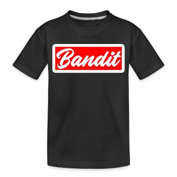 bandit dieb crime criminal aufkleber hooligan gang - Kinder Premium Bio T-Shirt - Schwarz - Vorne