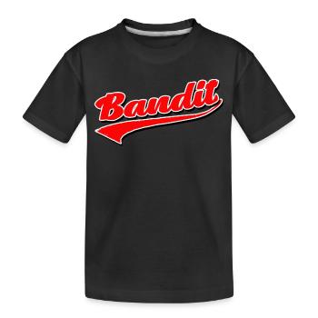 bandit dieb crime criminal aufkleber hooligan gang - Kinder Premium Bio T-Shirt - Schwarz - Vorne