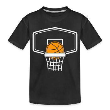 Basket-ball avec cerceau pour vous concevoir vous-même - T-shirt bio Premium Enfant - noir - Devant
