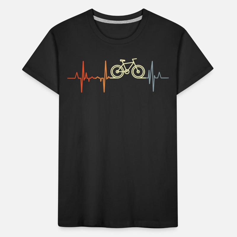 Radfahrer Herzschlag Kinder Premium Bio T-Shirt