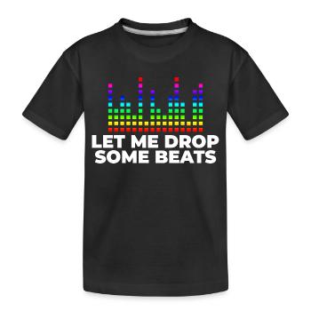 DJ Music - Kids' Premium Organic T-Shirt - black - Front