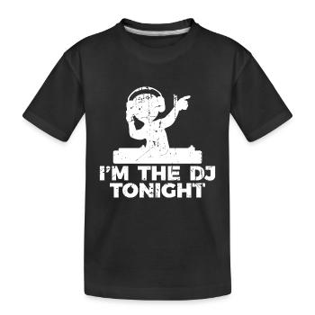 Disc Jockey Joke - Kids' Premium Organic T-Shirt - black - Front