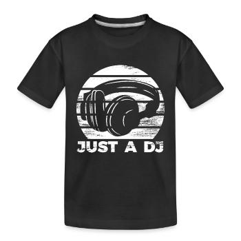 DISC JOCKEY - Kids' Premium Organic T-Shirt - black - Front