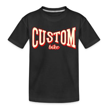custom bike biker tour rock bobber tuner tuning - T-shirt bio Premium Enfant - noir - Devant