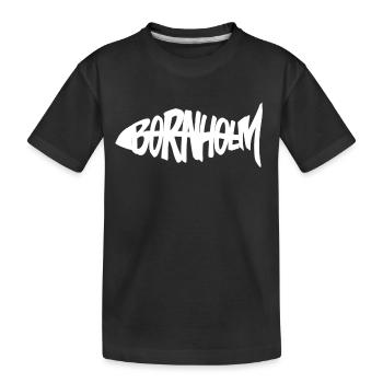 Bornholm Fisch - Kinder Premium Bio T-Shirt - Schwarz - Vorne