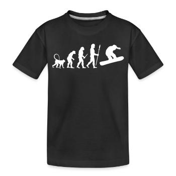 Entwicklung Snowboarding - Kinder Premium Bio T-Shirt - Schwarz - Vorne